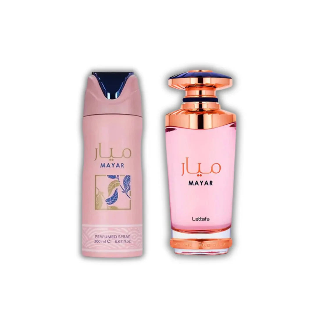 Set Mayar Lattafa Perfume 100ml y Body mist 250ml