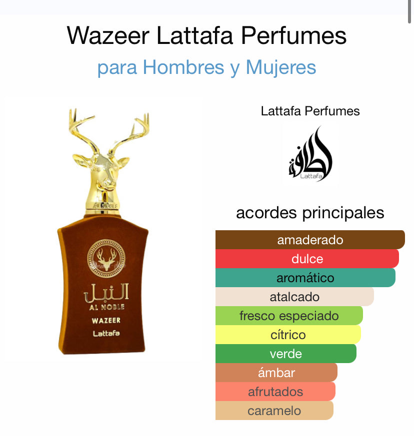 Al noble Wazeer 100ml Lattafa