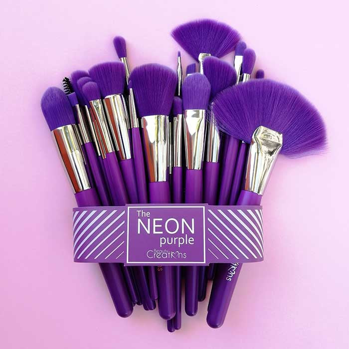 SET 24 BROCHAS PURPLE NEON - BEAUTY CREATIONS