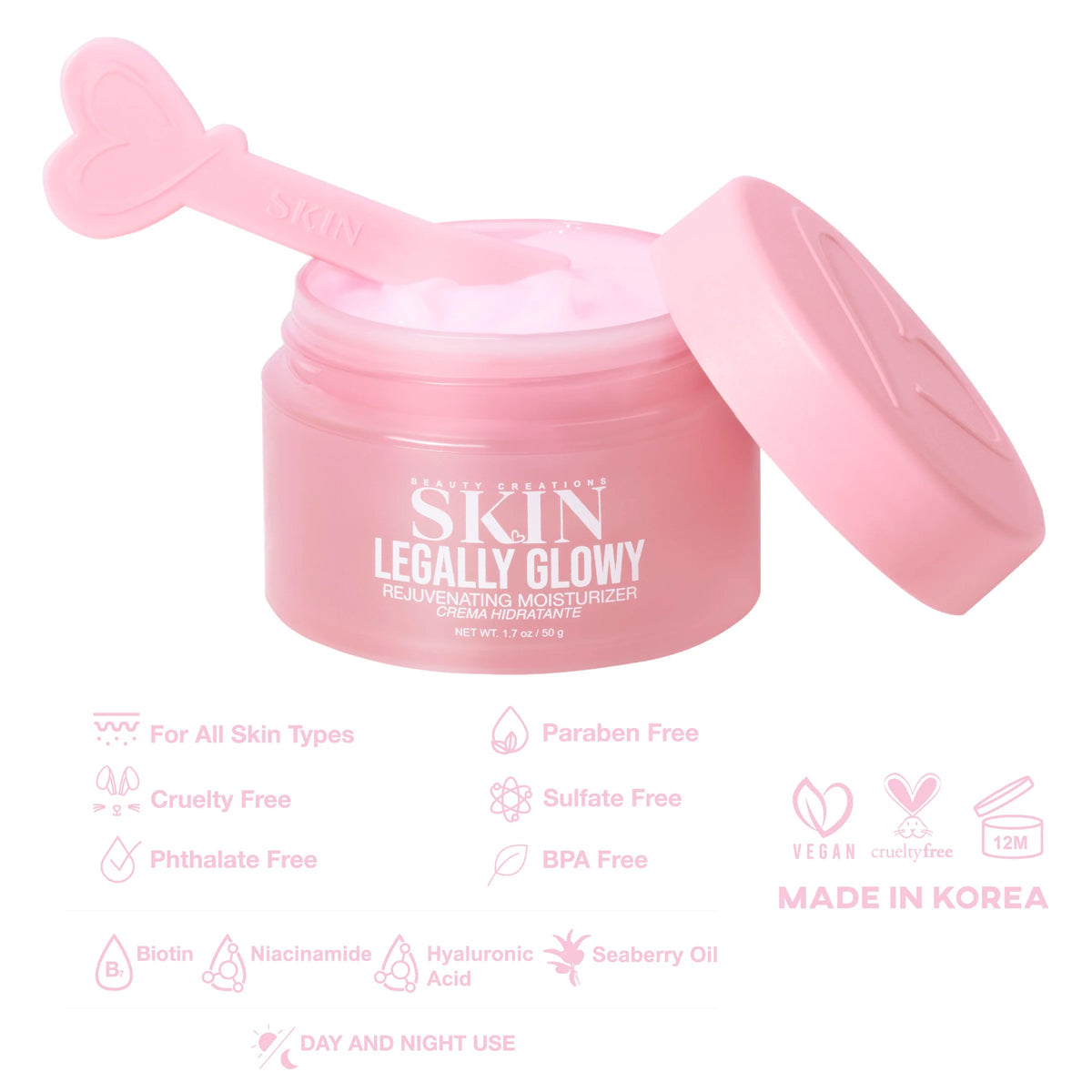 HIDRATANTE REJUVENECEDOR LEGALLY GLOWY- BEAUTY CREATIONS