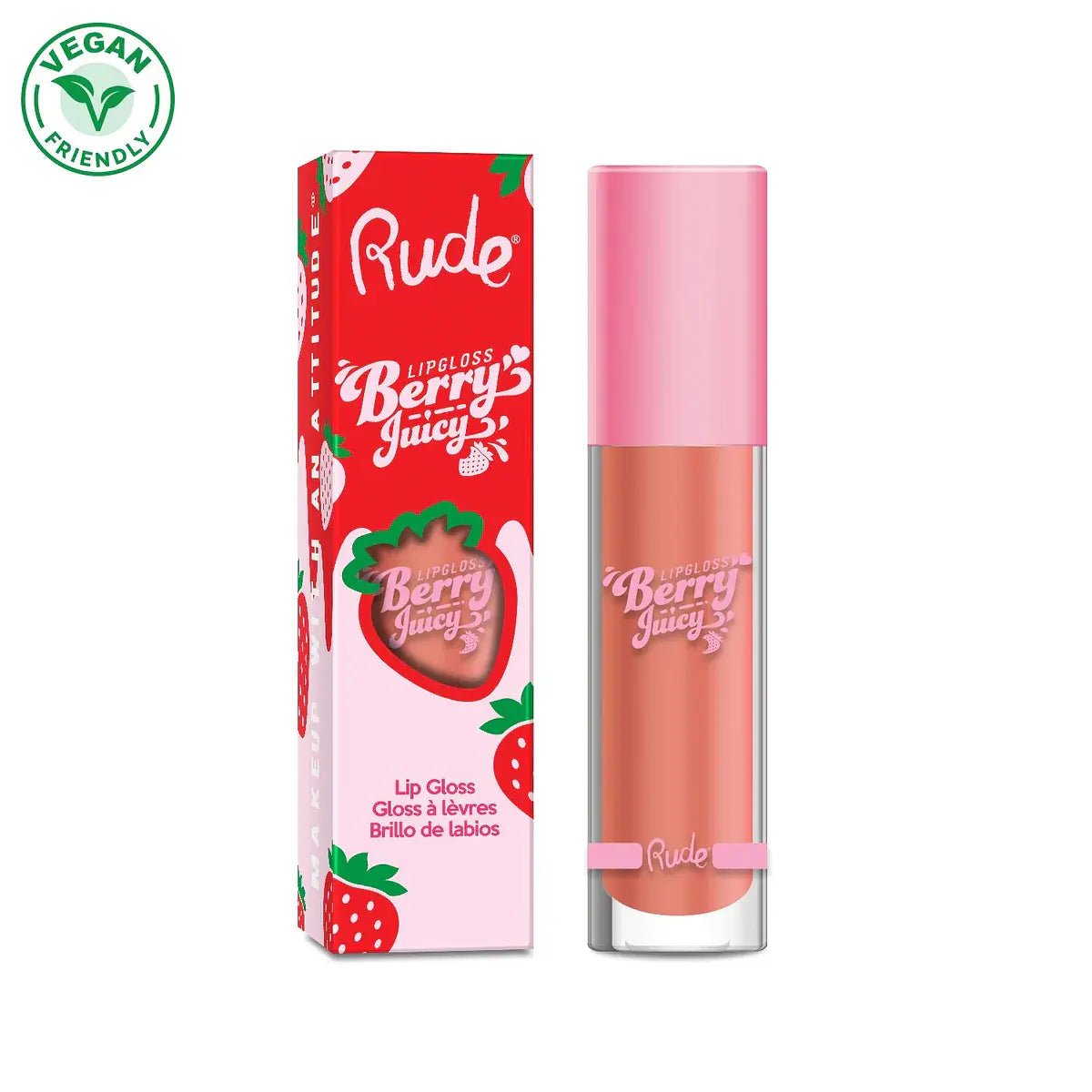 GLOSS BERRY JUICY NUDIST- RUDE COSMETICS