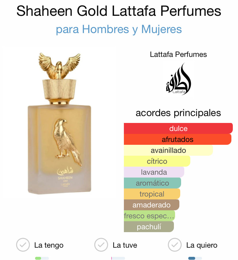 Shaheen Gold Pride Lattafa 100ml