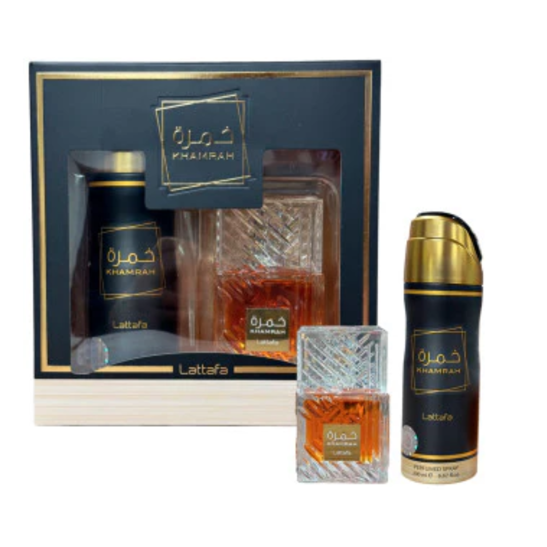 Lattafa Set Khamrah perfume y spray