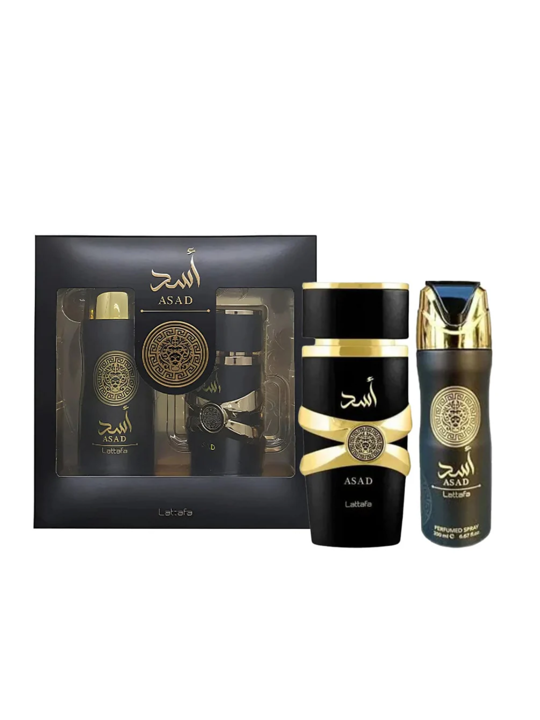 Lattafa Set Asad perfume y Spray