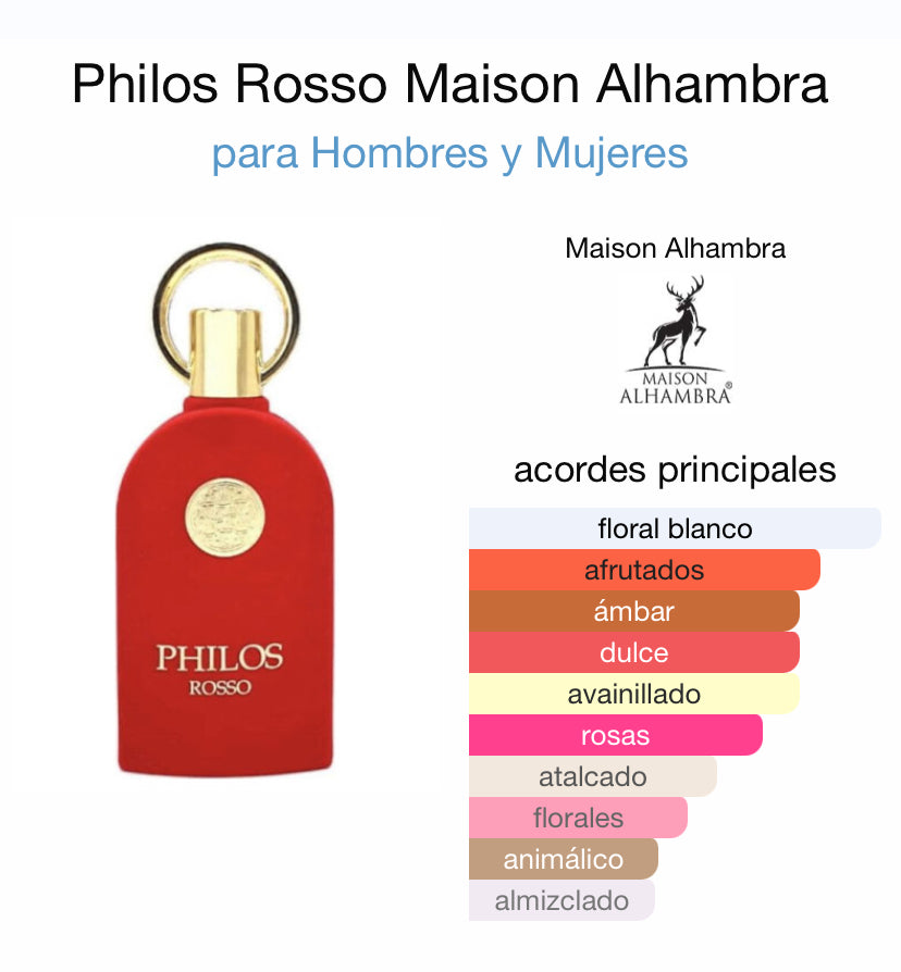 Philos Rosso 100ml Edp Maison alhambra