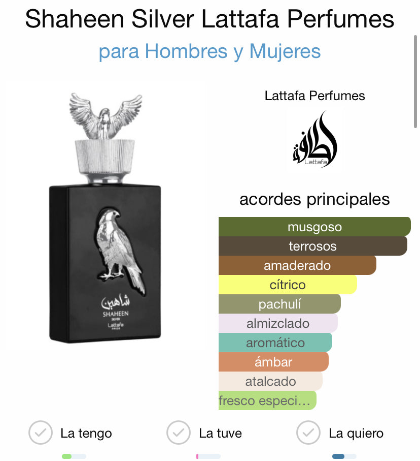 Shaheen Silver Lattafa EDP 100ml