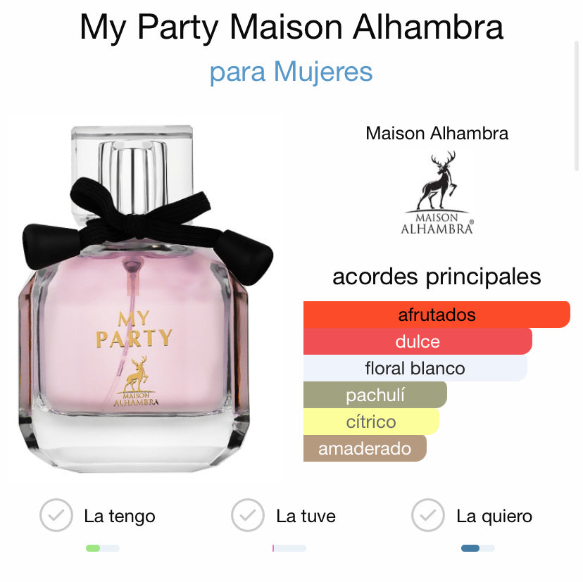 My Party 100ml Maison alhambra