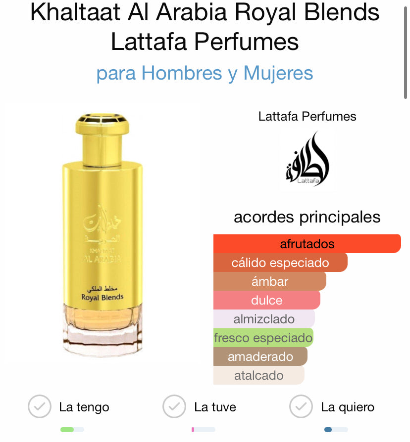 Khataat Al Arabia Royal blends 100ml Lattafa